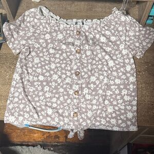 Buckle Purple and White Floral Blouse